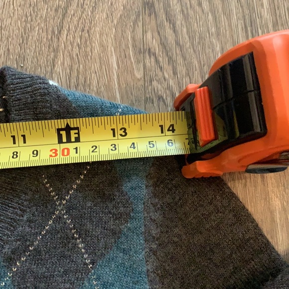 Aritzia Talula Argyle Wool / Acrylic Blue Black - Picture 8 of 8